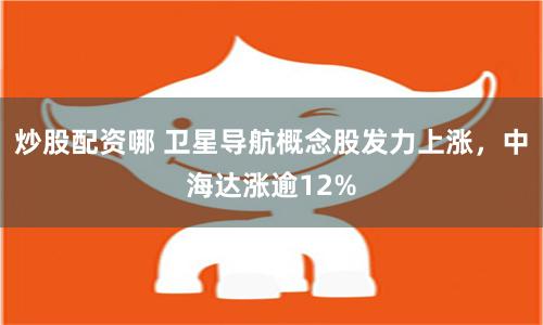 炒股配資哪 衛(wèi)星導航概念股發(fā)力上漲，中海達漲逾12%